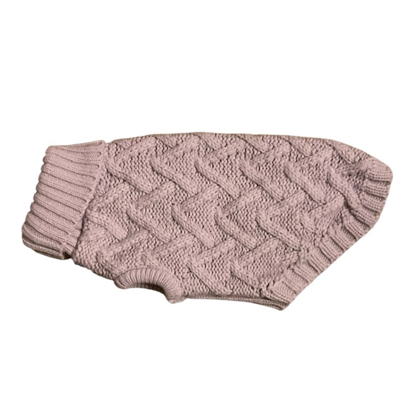 TOP PAW Dog Sweater Acrylic Cable Knit Pink Small/Medium VGC - Picture 3 of 5